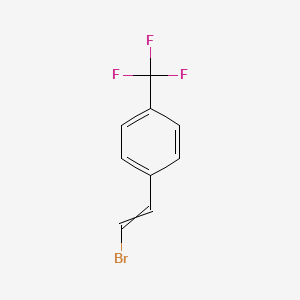 molecular formula C9H6BrF3 B14861635 1-[2-Bromovinyl]-4-trifluoromethylbenzene 