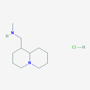 molecular formula C11H23ClN2 B1486171 N-Methyl(octahydro-2H-quinolizin-1-yl)methanamine hydrochloride CAS No. 2206243-92-5