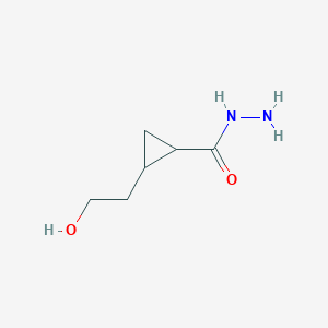 2-(2-Hydroxyethyl)cyclopropanecarbohydrazide