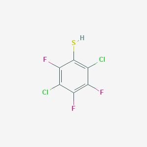 molecular formula C6HCl2F3S B14861820 2,5-Dichloro-3,4,6-trifluorobenzenethiol 