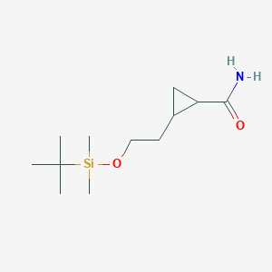 2-(2-{[tert-Butyl(dimethyl)silyl]oxy}ethyl)cyclopropanecarboxamide