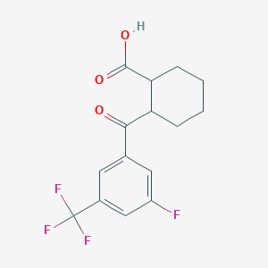 molecular formula C15H14F4O3 B14861918 cis-2-(3-Fluoro-5-(trifluoromethyl)benzoyl)cyclohexanecarboxylic acid 