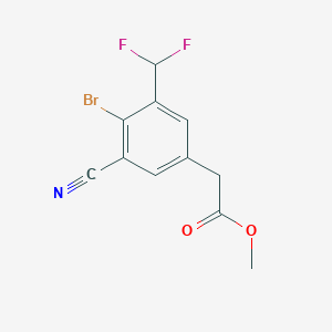 molecular formula C11H8BrF2NO2 B1486198 Methyl 4-bromo-3-cyano-5-(difluoromethyl)phenylacetate CAS No. 1805594-48-2