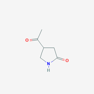molecular formula C6H9NO2 B14861989 4-Acetylpyrrolidin-2-one 