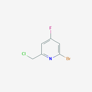 molecular formula C6H4BrClFN B14862054 2-Bromo-6-(chloromethyl)-4-fluoropyridine 