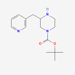 molecular formula C15H23N3O2 B14862067 Tert-butyl 3-(pyridin-3-ylmethyl)piperazine-1-carboxylate 