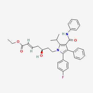 molecular formula C35H37FN2O4 B14862132 ethyl (E,5S)-7-[2-(4-fluorophenyl)-3-phenyl-4-(phenylcarbamoyl)-5-propan-2-ylpyrrol-1-yl]-5-hydroxyhept-2-enoate 