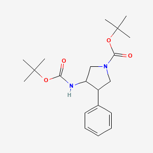 tert-Butyl 3-[(tert-butoxycarbonyl)amino]-4-phenyl-1-pyrrolidinecarboxylate