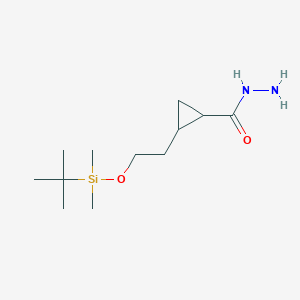 2-(2-{[tert-Butyl(dimethyl)silyl]oxy}ethyl)cyclopropanecarbohydrazide
