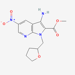 Methyl 3-amino-5-nitro-1-(tetrahydro-2-furanylmethyl)-1H-pyrrolo[2,3-b]pyridine-2-carboxylate