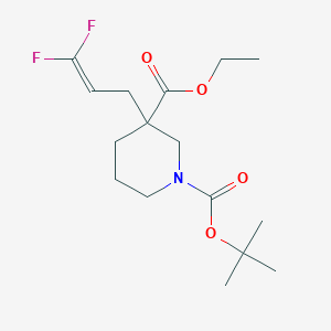 1-(tert-Butyl) 3-ethyl 3-(3,3-difluoro-2-propenyl)-1,3-piperidinedicarboxylate