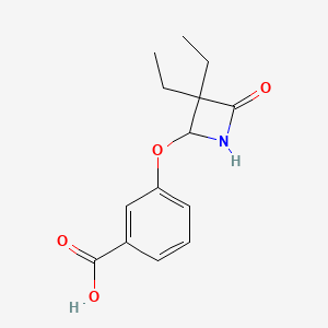 3-[(3,3-Diethyl-4-oxo-2-azetidinyl)oxy]benzoic acid