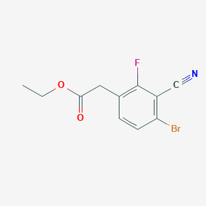 molecular formula C11H9BrFNO2 B1486254 Ethyl 4-bromo-3-cyano-2-fluorophenylacetate CAS No. 1805188-59-3