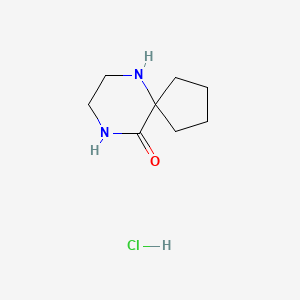 molecular formula C8H15ClN2O B1486256 6,9-Diazaspiro[4.5]decan-10-one hydrochloride CAS No. 1934-13-0