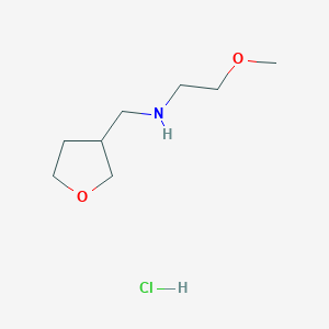 molecular formula C8H18ClNO2 B1486258 N-(2-Methoxyethyl)-N-(tetrahydro-3-furanylmethyl)amine hydrochloride CAS No. 2208273-68-9