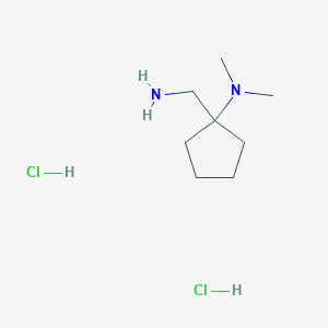 molecular formula C8H20Cl2N2 B1486268 1-(Aminomethyl)-N,N-dimethylcyclopentanamine dihydrochloride CAS No. 904688-33-1