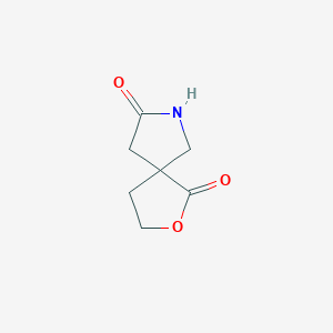 molecular formula C7H9NO3 B1486273 2-Oxa-7-azaspiro[4.4]nonane-1,8-dione CAS No. 2168794-90-7