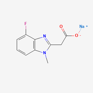 molecular formula C10H8FN2NaO2 B14862732 sodium 2-(4-fluoro-1-methyl-1H-1,3-benzodiazol-2-yl)acetate 