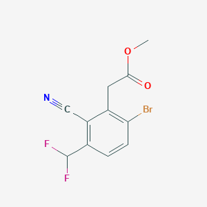 molecular formula C11H8BrF2NO2 B1486274 Methyl 6-bromo-2-cyano-3-(difluoromethyl)phenylacetate CAS No. 1807030-74-5