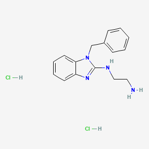 molecular formula C16H20Cl2N4 B1486279 N1-(1-Benzyl-1H-benzimidazol-2-yl)-1,2-ethanediamine dihydrochloride CAS No. 2206968-53-6