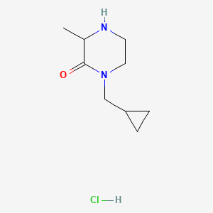 molecular formula C9H17ClN2O B1486281 1-(Cyclopropylmethyl)-3-methyl-2-piperazinone hydrochloride CAS No. 2197409-86-0