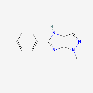 molecular formula C11H10N4 B14862835 1-Methyl-5-phenyl-1,6-dihydroimidazo[4,5-c]pyrazole 