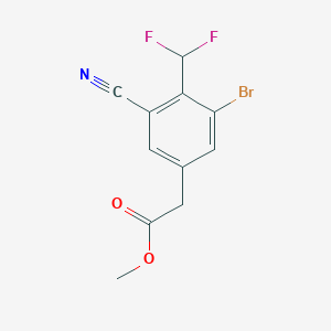 molecular formula C11H8BrF2NO2 B1486288 Methyl 3-bromo-5-cyano-4-(difluoromethyl)phenylacetate CAS No. 1807117-52-7