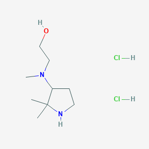 molecular formula C9H22Cl2N2O B1486290 2-[(2,2-Dimethyl-3-pyrrolidinyl)(methyl)amino]-1-ethanol dihydrochloride CAS No. 2204958-82-5