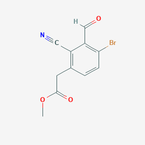 molecular formula C11H8BrNO3 B1486297 Methyl 4-bromo-2-cyano-3-formylphenylacetate CAS No. 1807024-28-7