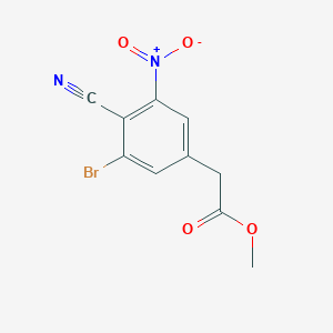 molecular formula C10H7BrN2O4 B1486299 Methyl 3-bromo-4-cyano-5-nitrophenylacetate CAS No. 1805415-46-6