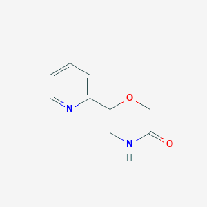 molecular formula C9H10N2O2 B14863048 6-(Pyridin-2-yl)morpholin-3-one 