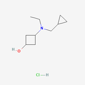 molecular formula C10H20ClNO B1486305 3-[(Cyclopropylmethyl)(ethyl)amino]cyclobutanol hydrochloride CAS No. 2203071-39-8