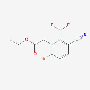 molecular formula C12H10BrF2NO2 B1486307 Ethyl 6-bromo-3-cyano-2-(difluoromethyl)phenylacetate CAS No. 1805131-41-2