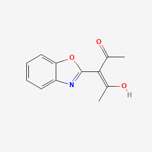 molecular formula C12H11NO3 B14863088 3-[1,3-benzoxazol-2(3H)-yliden]-2,4-pentanedione 