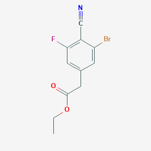 molecular formula C11H9BrFNO2 B1486309 Ethyl 3-bromo-4-cyano-5-fluorophenylacetate CAS No. 1807077-17-3