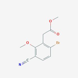 molecular formula C11H10BrNO3 B1486310 Methyl 6-bromo-3-cyano-2-methoxyphenylacetate CAS No. 1805414-28-1