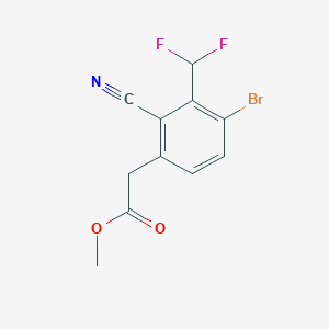 molecular formula C11H8BrF2NO2 B1486317 Methyl 4-bromo-2-cyano-3-(difluoromethyl)phenylacetate CAS No. 1805131-56-9