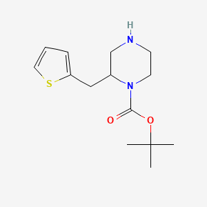molecular formula C14H22N2O2S B14863185 Tert-butyl 2-(thiophen-2-ylmethyl)piperazine-1-carboxylate 