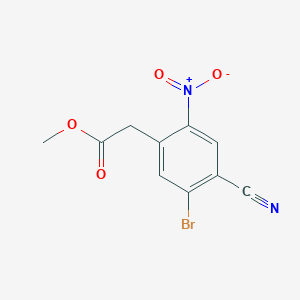 molecular formula C10H7BrN2O4 B1486319 Methyl 5-bromo-4-cyano-2-nitrophenylacetate CAS No. 1805191-18-7