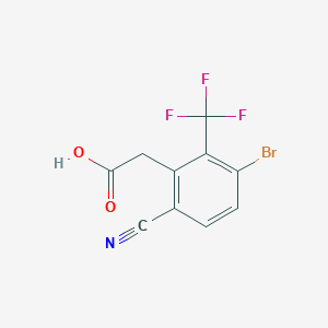 molecular formula C10H5BrF3NO2 B1486320 3-Bromo-6-cyano-2-(trifluoromethyl)phenylacetic acid CAS No. 1805187-59-0