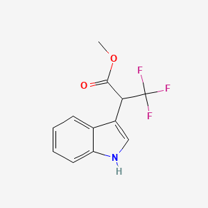 molecular formula C12H10F3NO2 B14863208 Methyl 3,3,3-trifluoro-2-(1H-indol-3-yl)propanoate 