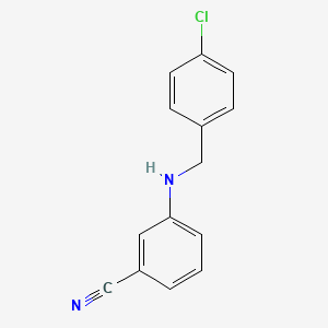 3-{[(4-Chlorophenyl)methyl]amino}benzonitrile