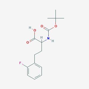 molecular formula C15H20FNO4 B14863329 2-((Tert-butoxycarbonyl)amino)-4-(2-fluorophenyl)butanoic acid 