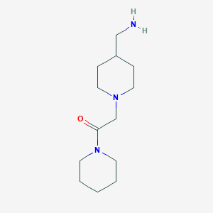 molecular formula C13H25N3O B1486337 2-[4-(Aminomethyl)piperidin-1-yl]-1-(piperidin-1-yl)ethan-1-one CAS No. 1019340-92-1