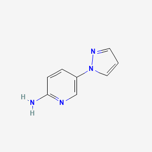 molecular formula C8H8N4 B1486338 5-(1H-Pyrazol-1-yl)pyridin-2-amine CAS No. 1152839-05-8