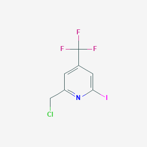 molecular formula C7H4ClF3IN B14863477 2-(Chloromethyl)-6-iodo-4-(trifluoromethyl)pyridine 