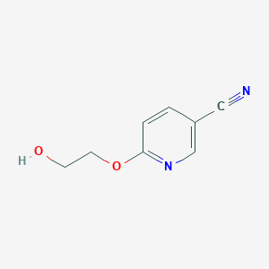 molecular formula C8H8N2O2 B1486353 6-(2-Hydroxyethoxy)nicotinonitrile CAS No. 1019568-11-6
