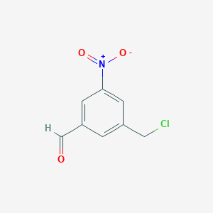 molecular formula C8H6ClNO3 B14863535 3-(Chloromethyl)-5-nitrobenzaldehyde 