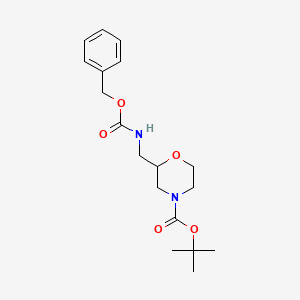 molecular formula C18H26N2O5 B14863559 Benzyl (4-(tert-butoxycarbonyl)morpholin-2-YL)methylcarbamate 