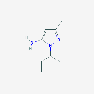 molecular formula C9H17N3 B1486368 1-(1-Ethylpropyl)-3-methyl-1H-pyrazol-5-amine CAS No. 1015845-99-4